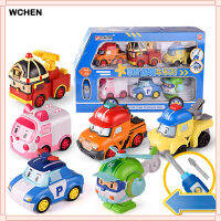 WCHEN Toy House ชุดรถของเล่นประกอบชิ้นส่วนสำหรับเด็ก Poli รถของเล่น THA1588