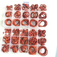 Silicone 100-250Pcs O Rings Red Silicone VMQ Seal Sealing O-Rings Silicon Washer Rubber O-Ring Set Assortment Kit Set Box Ring