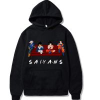 Sudadera con capucha de manga larga para hombre y mujer, sudadera con estampado de Anime de Dragon Ball Z Saiyan, amigos de dibujos animados