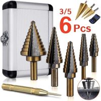 Saw Metal Milling Step For Center Bit Set Bit Woodworking Drill Opener Titanium 3/5/6 Drill Pcs Automatic Cutter Punch Hole Core Drills Drivers