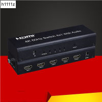 HDMI Switcher 4K 60Hz Switch 4 In 1 Out HD-MI SplitterSwitcher Audio Extractor พร้อม ARC IR รีโมทคอนลสำหรับทีวี X HD PS4