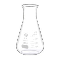 [Fast delivery]Original Erlenmeyer flask 250ml straight mouth thickened 50ml wide mouth glass beaker high temperature chemical laboratory