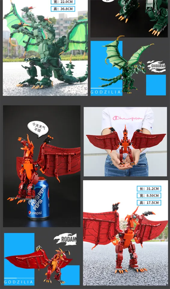 Lego Godzilla: Lego Rodan And Lego King Ghidorah Godzilla,, 60% OFF