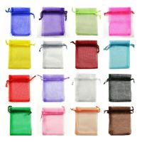 【YF】 50PCS 20x30 25x35 30x40CM Organza Jewelry Pouches Storage Drawable Wedding