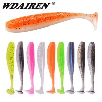 WDAIREN Soft Lure 5cm 7.5cm 9.5cm Double Color​ Shad Silicone Wobblers Fishing Worm Artificial Baits for Bass Sea Fishing Tackle