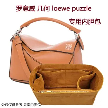 Shop LOEWE Mini Zig-Zag Puzzle Edge Leather Bag