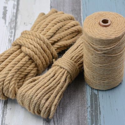 1/1.5/2/2.5/3/4/6/8/10/14MM Natural Jute Cord Rope For Weddings Belt Strap Floristry Party Gardening DIY Box Packing-iewo9238
