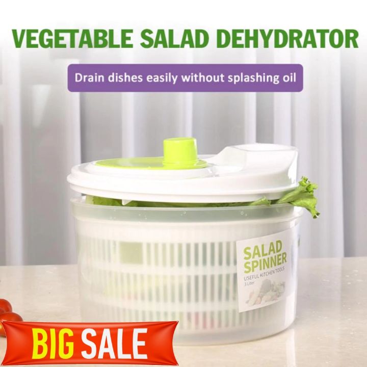 Salad Spinner Lettuce Vegetable Dryer Fruit Dehydrator Food Clean