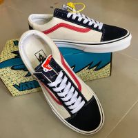 [???_??? แท้] VANS OLD SKOOL V36 OG TRICO  สีดำแถบหนอนแดง รองเท้าแวนส์ รองเท้าผ้าใบ สินค้าพร้อมกล่อง