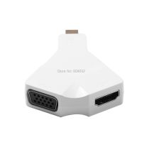 Adaptor konverter HDMI VGA 4K x 2K 1080P 3D Mini DP Display Port 1.2 ke HDMI VGA HD untuk tampilan atau proyektor