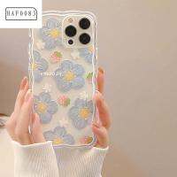 HAF0083 ขอบคลื่น น่ารักค่ะ เคสนิ่มใส ดอกไม้สตรอเบอร์รี่ สำหรับ iPhone 13Pro MAX เคสกันกระแทก บางพิเศษ เคสโทรศัพท์มือถือสำหรับ iPhone ป้องกันโทรศัพท์ โทรศัพท์ปกหลัง เคสโทรศัพท์ TUP