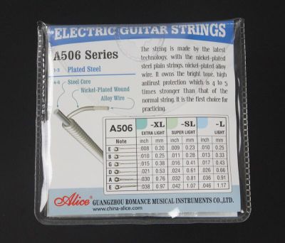 ：《》{“】= 10 Pack Alice A506 Electric Guitar Strings Accessories Coated Steel Core Nickel Alloy Wound A506XL A506SL A506L
