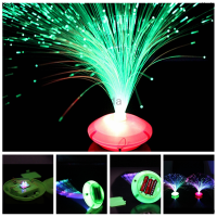 Kada เปลี่ยนสีหลอดไฟ LED Fiber Optic Night Light Stand Home Decor สีสันสดใส