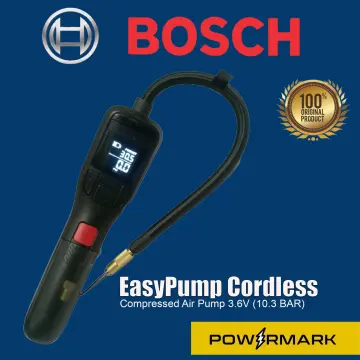 ORIGINAL BOSCH EasyPump Cordless Mini Air Compressor 3.6V Pneumatic Pump  Portable Digital Air Inflator Rechargeable Easy Pump Set With Nozzle For  Home and Garden Duster Bike Tire Blower Cleaner Maintenance (BCRDTL)