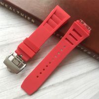 Top Soft quality Imported Nature colorful Silicone Rubber 20mm Watchband For Richard Watch Mille Strap band butterfly buckleby Hs2023