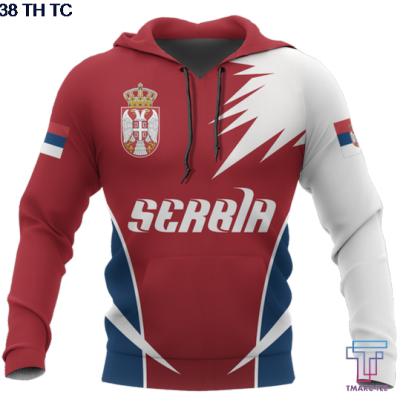 New Serbia 3d Hoodie Flag Zipper Hoodie Custom Name 3d Zipper Hoodie Sweater Harajuku Street Clothing Unisex Hoodie popular