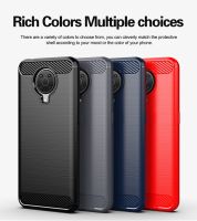 ┋♤ For Nokia G20 Case Carbon Fiber Shockproof Silicone Bumper Protective Soft TPU Anti-knock Case For Nokia G20 Cover for Nokia G20