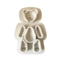 Food Grade Silicone DIY Handmade Cute Sewing Bear Shaped Fondant Mold Chocolate Polymer Clay Crafting Mould Decorating Baking Tool