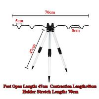 GHOTDA Telescopic ปรับได้เบ็ดตกปลาขาตั้งสามขาที่จับอลูมิเนียม