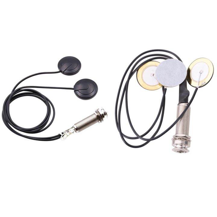 Piezo Contact Microphone 3 Transducer Pickups & 21INCHES Wire Length 1