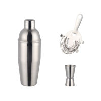 750ML Stainless Steel Cocktail Shaker Set Bartender Kit Wine Martini Boston Mixer With Strainer Measure Cup Bar Accessories Tool