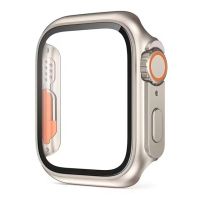 เคสกระจกสำหรับนาฬิกา Apple อัลตร้า7 8 Iwatch 45มม. 44มม. 45มม. 41มม. อุปกรณ์ป้องกันหน้าจอเคสกันกระแทก Iwatch Series 6 5 Se