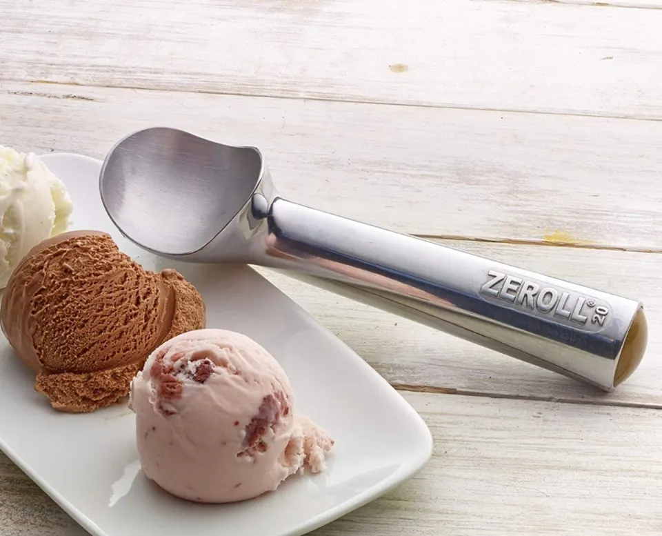 Original Ice Cream Scoop Unique Liquid Filled Heat Conductive Handle Simple  One Piece Aluminum Design Easy Release 