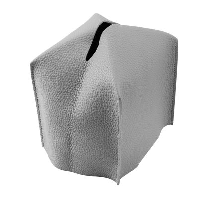 Tissue Box Cover, Refined Modern PU Leather Square Tissue Box Holder - Decorative Holder/Organizer