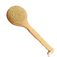 Natural Bristle Long Wooden Handle Bath Shower Body Back Brush Spa Scrubber Exfoliate Away Roughness Dirt Healthier Skin 30