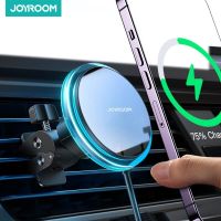 Joyroom Car Phone Holder Magnetic Wireless Charger For iPhone 14 13 12 Pro Max Fast Charging Car Charger Holder With Blue Light Selfie Sticks