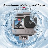 เคสห่อหุ้มดำน้ำใต้น้ำ Vamson 60เมตรสำหรับ Gopro Hero 11 10 9อุปกรณ์เสริมอะลูมินัมอัลลอยกันน้ำเคสดำน้ำ