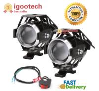 igootech LED BigBike ไฟตัดหมอก LED 125 3000LM สำหรับรถจักรยานยนต์ ไฟตัดหมอก มอเตอร์ไซต์ ATV ออฟโรด U5 จำนวน 2ชิ้น(ขอบสีดำ) แถมฟรี Switch On/Off Motorcycle 1ชิ้น มูลค่า 200บาท