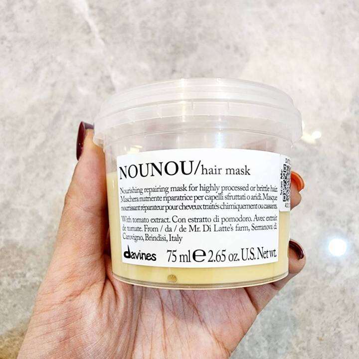 Davines Nounou Hair Mask 75 / 250ml สำหรับผมแห้งเสีย แชมพูสำหรับเส้นผมที่ผ่านการทำเคมี และแห้ง