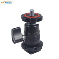 Mini Ballhead with Cold Shoe Mount 1/4 360 Panoramic Ball Head Vlog Video Shooting for Canon Sony DSLR Camera Monitor Stand