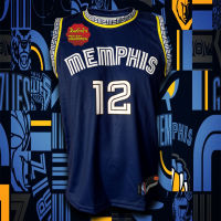 เสื้อบาส เสื้อบาสnba Memphis Grizzlies เสื้อทีม เมมฟิส กริซลีส์ #BK0099 รุ่น City Ja Morant#12 ไซส์ S-3XL