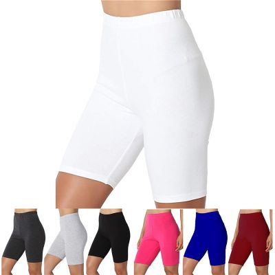 2023 Women Elastic Shorts Casual High Waist Tight Fitness Slim Skinny Bottoms Summer Solid Sexy White Black Shorts
