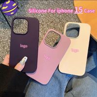 Apple ใหม่15เคสซิลิโคนสำหรับ IPhone 15 14 13 12 11 Pro Max 15Plus 14Plus เคสแบบนิ่มเคสใส่โทรศัพท์ผิวสัมผัสแบบเหลว