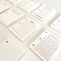 I2H67ไดอารี่มินิกริดเปล่า3รูกระดาษแกนในหลวมใบไม้กระดาษกระดาษเติม Notebook Mini สมุดบันทึกแบบเติมกระดาษแฟ้มด้านในด้านในด้านใน