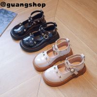 guangshop รัก Minimalist Girls Shining หนังแบนรองเท้า Rivet Soft Sole Anti-Slippery รองเท้าเด็ก3-16ปี T22N08CC-153