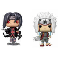 Bandai Naruto uchiha jiraya ไวนิลรูปตุ๊กตาน่ารักของเล่นเดสก์ท็อปตกแต่งของขวัญสร้างสรรค์สำหรับเด็ก