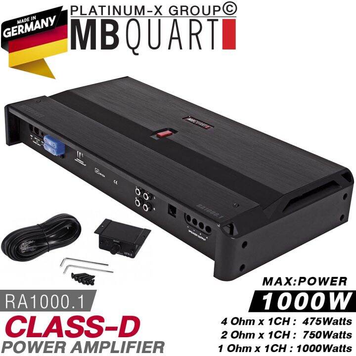 mb-quart-ra1000-1-power-amplifier-class-d-max1000w-เพาเวอร์-แอมป์-พาวเวอร์-แอม-แบรนด์เยอรมันแท้-เครื่องเสียงรถ-เครื่องเสียงรถยนต์