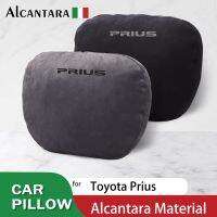 for Toyota Prius XW50 2016~2022 Car Suede Fabric Headrest Maybach Design S Class Soft Adjustable Neck Pillow Car Accessories 2pc