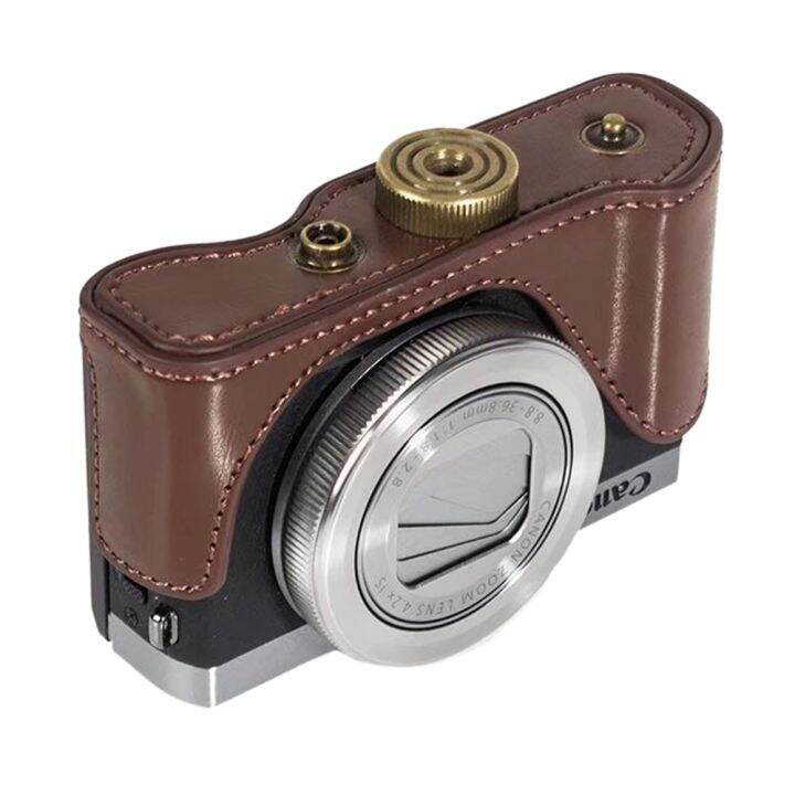 2021กระเป๋ากล้องหนัง-pu-เคสแข็งซองสำหรับแคนน่อน-powershot-g7-x-g7x-mark-ii-iii-g7xiii-g7xii-mark2-mark3-g7x2-g7x3