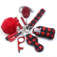 10Pcs ขายร้อน Personal Security Alarm พวงกุญแจชุด Multi-Function Keyring Girl S Safety Self Protection Guard Gift