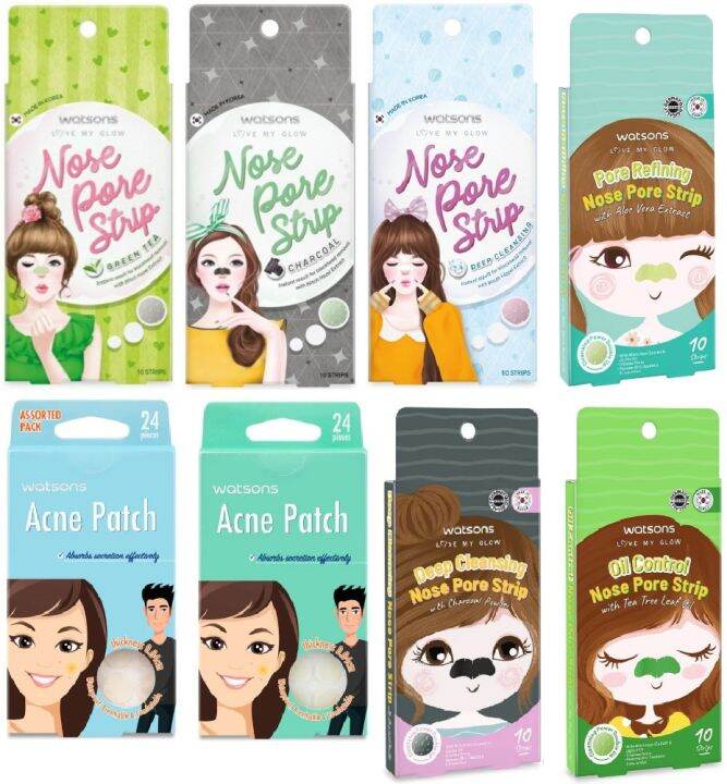 Watsons Watson Nose Pore Strips Green Tea Charcoal Deep Cleansing 10s