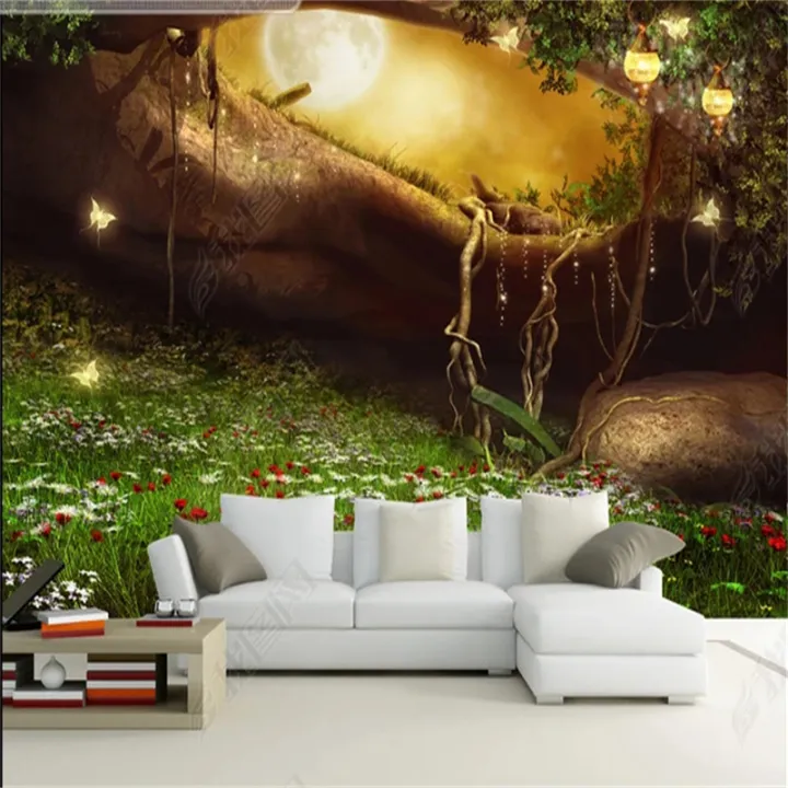 Custom Mural Wallpaper 3D Fairy Tale Forest Fairyland European Style TV  Background Wall Living Room Sofa Home Decor Wall Paper | Lazada PH