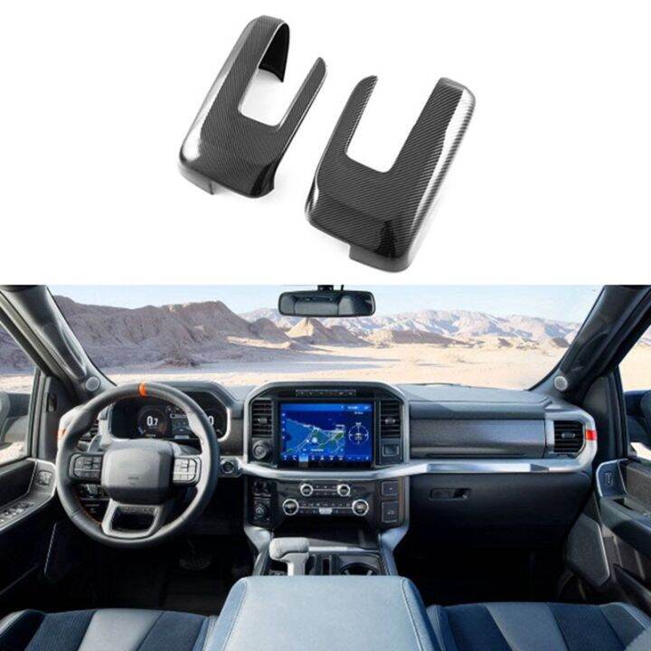 car-carbon-fiber-rearview-side-glass-mirror-cover-trim-frame-for-ford-f150-2022-2023