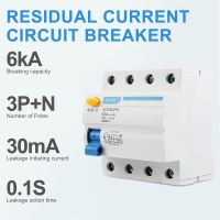 BL1E-63 3P+N 63A RCCB Residual Current Circuit Breaker 400V 30MA Electric Leakage Protection Mini Circuit Breaker