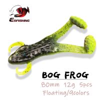 hot！【DT】 ESFISHING Top Lures Bog Frog 80mm 5pcs Leurre Souple Soft Plastics Bait Pesca Artificial Fishing Tackle