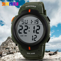 SKMEI Outdoor Sports Watches Men Running Big Dial Led Digital Wristwatches Chronograph PU Strap Waterproof Watch Clocks Zegarek